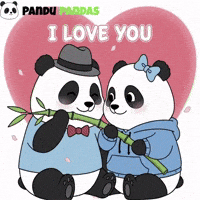 I Love You Panda GIF by Pandu Pandas