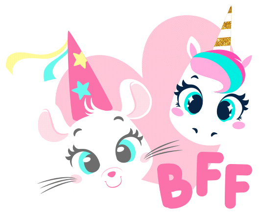 mundopuket giphyupload bff amiga unicornio Sticker