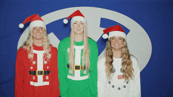 Christmas Smiling GIF by BYU Cougars
