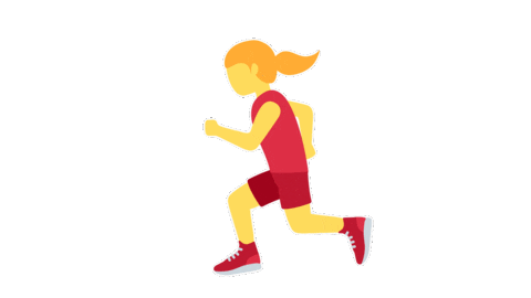 Woman Running Sticker by EmojiVid