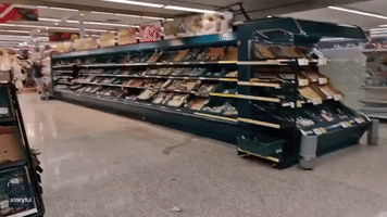 Water Pours Through Supermarket Ceiling in Scotland Amid Intense Rainfall