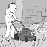 Dad Lawnmower GIF by CC0 Studios
