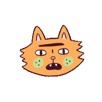 jadejohnsonillo cat sad pink angry Sticker