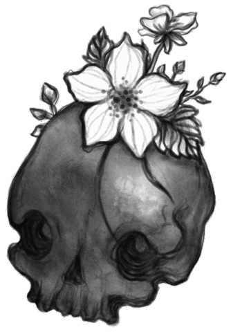timianwolf love heart halloween flowers Sticker