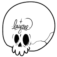Layzee_Draws skull graffiti streetart layzee Sticker