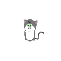 Happy Cat Sticker by gonchihouses