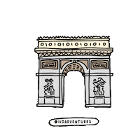 ivoadventures travel france paris trip Sticker