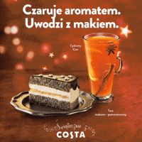 CostaCoffeePolska christmas coffee winter latte GIF