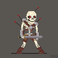 PixelHao pixel pixelart skull 8bit GIF