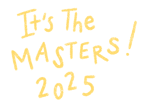 The Masters Golf Sticker by Catharina Stewart