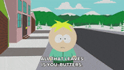 sad butters stotch GIF by South Park 