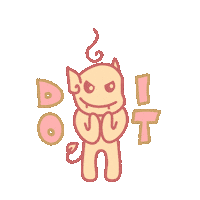 gus_azv devil do it naughty dare Sticker