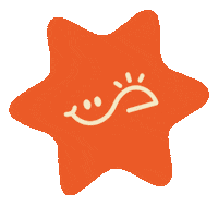 Happy Red Star Sticker