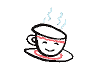 sarateatime coffee kawaii drink tea Sticker