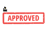 dimejakantor work content approved works Sticker