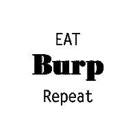 Housevitamin white black brand eat Sticker