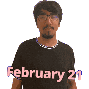 21 February Sticker