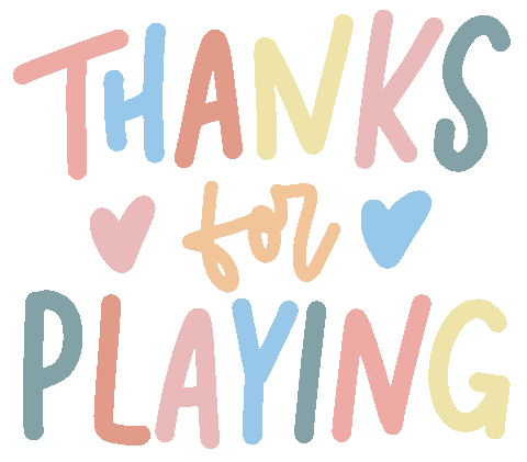 Thank You For Playing Thanks Sticker