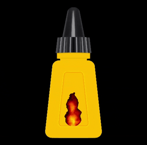 ghaffari_chemical giphyattribution fire glue adhesive GIF