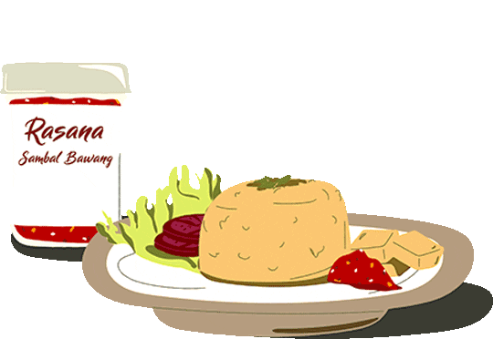 Nasi Goreng Eating Sticker by Rahsa Nusantara