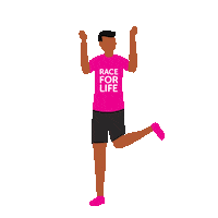 cancer research running Sticker by Cancer Research UK Race for Life