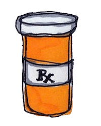 mental health orange Sticker by Pretty Whiskey / Alex Sautter