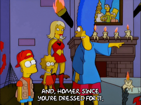 homer simpson party GIF