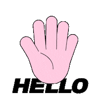 Hand Hello Sticker by jibijjing