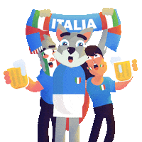 Fans Italy Sticker by Manne Nilsson