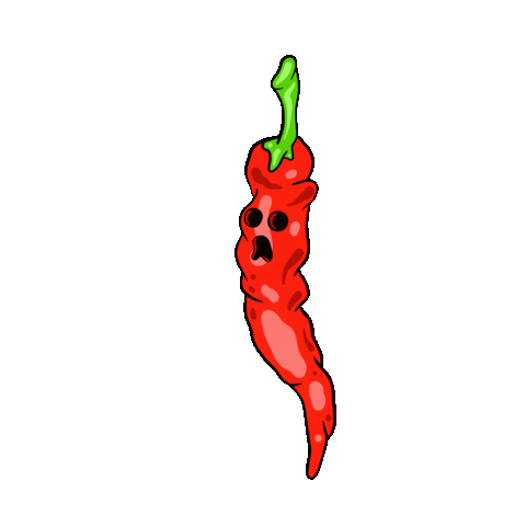 Ghost Pepper Food Sticker by Rif
