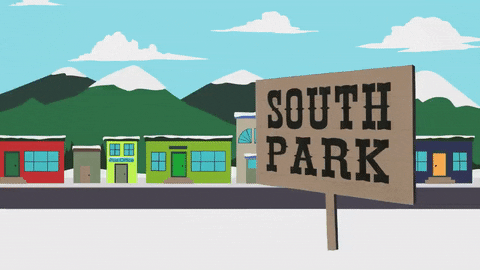 main street sign GIF by South Park 