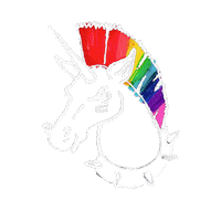 Friendlyunicorn unicorn fu friendly fufufu Sticker