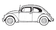 Koslik car classic bug volkswagen Sticker