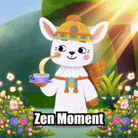 Relaxation Zen Moment GIF by Llamaozi
