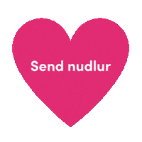 Heart Pink Sticker by Nudlavirkid