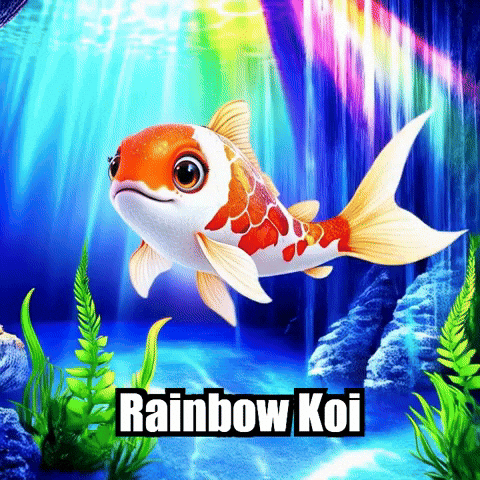 Koi Fish Rainbow GIF by TheConfishius