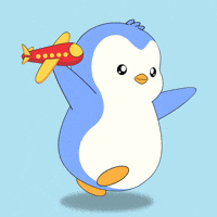 Flying On My Way GIF by Pudgy Penguins