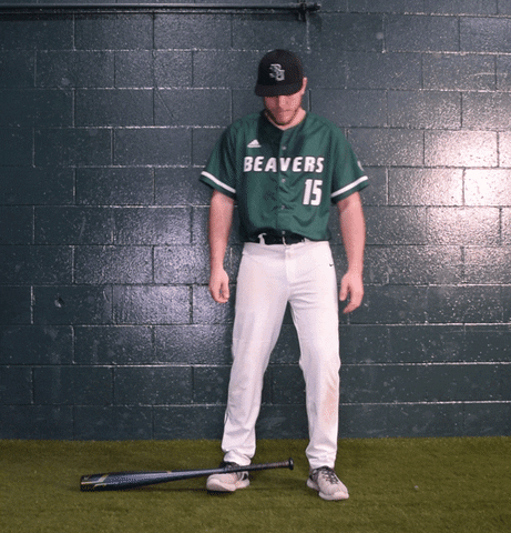 Baseball Bat Flip GIF by Bemidji State Beavers