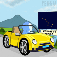 Travel Driving GIF by Pudgy Penguins