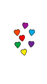 mvlvk happy sad rainbow blue Sticker