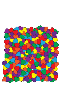 mvlvk happy sad rainbow blue Sticker