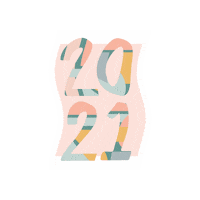 vilo99_ abstract new year 2021 pastel Sticker