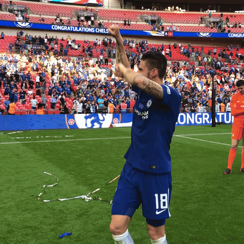 Happy Olivier Giroud GIF by Chelsea FC
