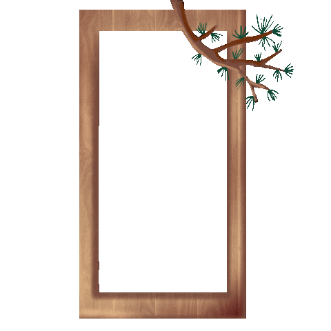 Wood Frame Madera Sticker