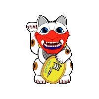 Cat Mask Sticker by TheTatuTribe