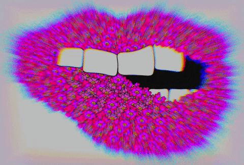 atodezign giphyattribution pink trippy lips GIF