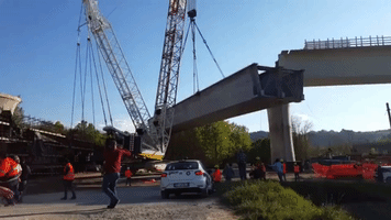 Crane Collapses During Viaduct Construction in Northern Italy