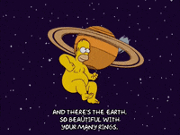 floating homer simpson GIF