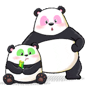 Pandas Give Back Sticker by UpStudiosWorld