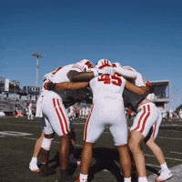 College Football Huddle GIF by Wisconsin Badgers